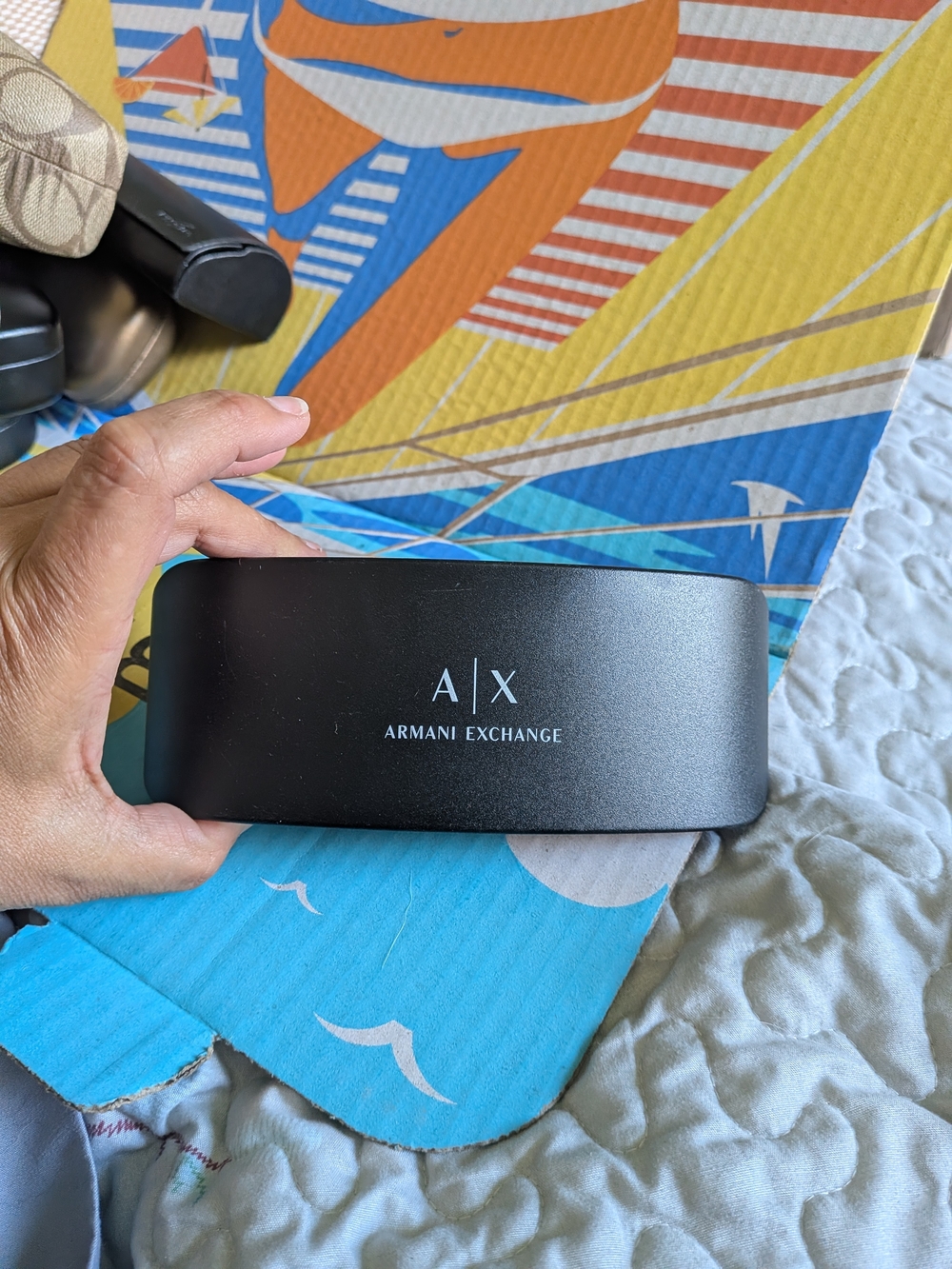 Armani Exchange Black Sunglasses Case CASE ONLY